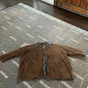 Eskandar brown shearling coat, size 0 but run very boxes and oversized
